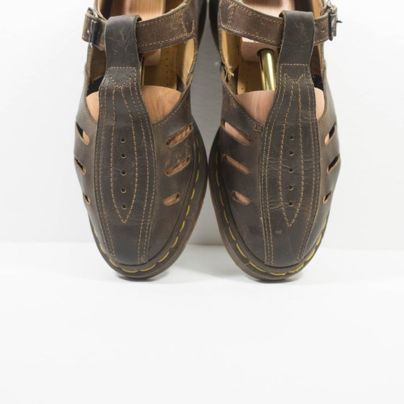 Dr Martens England Made Leather T-Strap Sandal Shoes - Men's Size 9 UK / 10 US - Picture 5 of 11